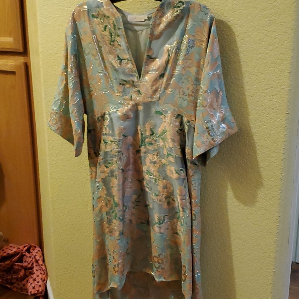 Tory Burch blue and pink Tunic Style Dress